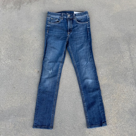 rag & bone Denim - Rag & Bone High Rise Skinny Jeans Blue Denim Size 27